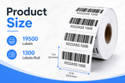 2" x 1" Direct Thermal Labels – 19,500 Labels(per carton), 15 Rolls × 1,300, White
