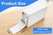 4" x 6" Fanfold Direct Thermal Shipping Labels – 4,500 Labels(per carton), 2 Stacks × 2,250, White
