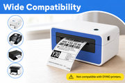 4" x 6" Fanfold Direct Thermal Shipping Labels – 4,500 Labels(per carton), 2 Stacks × 2,250, White