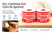 3" x 2" Fragile Shipping Stickers – 6,000 Labels(per carton), 12 Rolls × 500, Handle with Care Labels