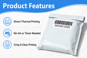 3" x 2" Direct Thermal Labels – 9,800 Labels(per carton), 14 Rolls × 700, White