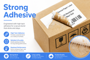4" x 2" Direct Thermal Labels – 10,500 Labels(per carton), 14 Rolls × 750, White