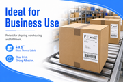 4" x 6" Direct Thermal Shipping Labels – 3,000 Label(per carton), 12 Rolls × 250, 1.57" Core, White