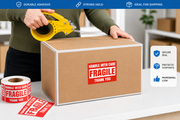 3" x 2" Fragile Shipping Stickers – 6,000 Labels(per carton), 12 Rolls × 500, Handle with Care Labels